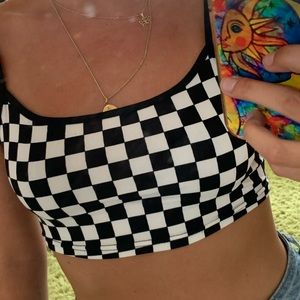 Checkered crop top